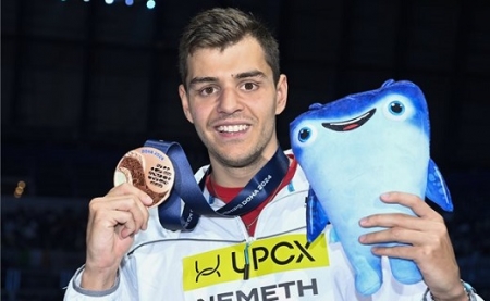 Németh Nándor bronzérmes 100 méter gyorson