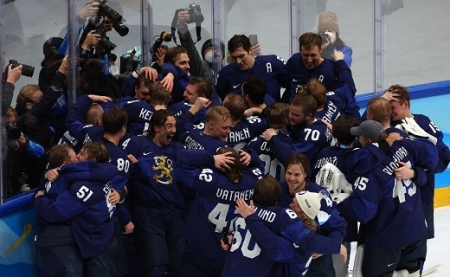 Először lett aranyérmes a finn férfi hokiválogatott